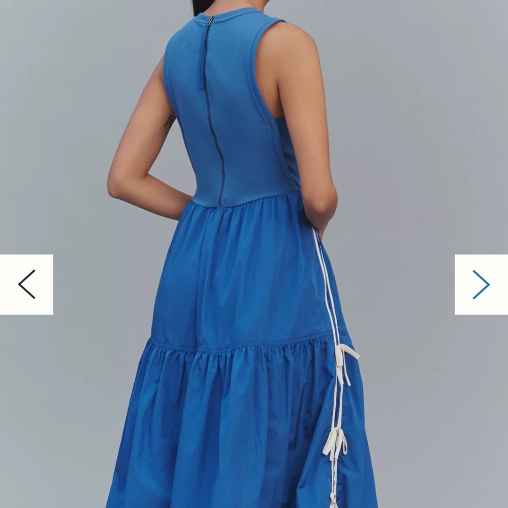 Anthropologie Sleeveless Blue Maxi Dress - Picture 9 of 10